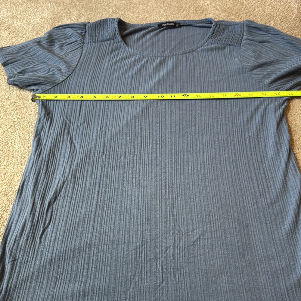 Pink Clover Nevea Flutter Sleeve Knit Top Blue Women's Size Medium - Picture 5 of 7